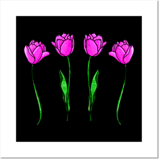 Pink Tulips Posters and Art